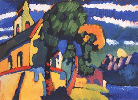 Village Church in Riegsee, Bavaria, 1907 by Wassily Kandinsky art print