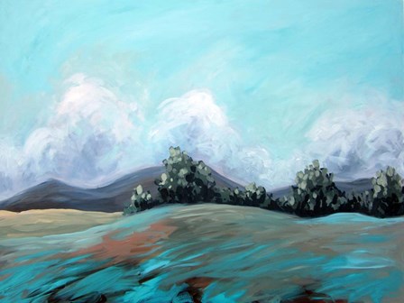 Turquoise Landscape by Kristina Wentzell art print