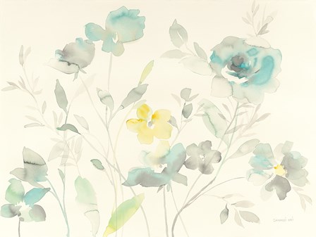 Aqua Roses by Danhui Nai art print