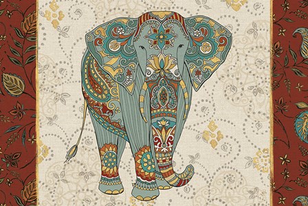 Elephant Caravan IA by Daphne Brissonnet art print