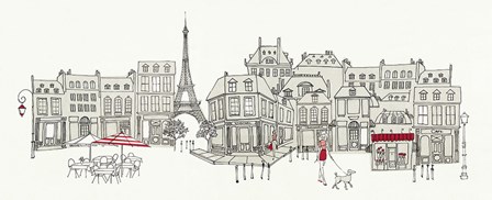 World Cafe II Paris Red by Avery Tillmon art print