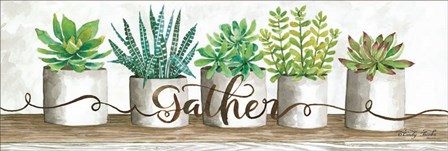 Gather Succulent Pots by Cindy Jacobs art print