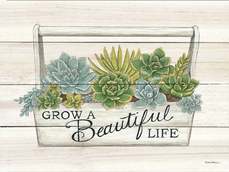 Beautiful Life Succulents by Deb Strain art print