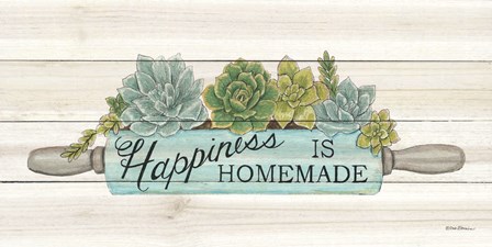 Happiness is Homemade Succulents by Deb Strain art print