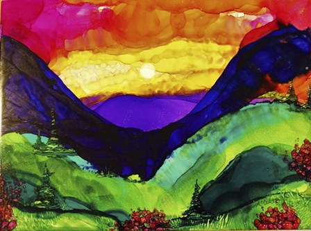 Mountain Sunrise by Michelle McCullough art print