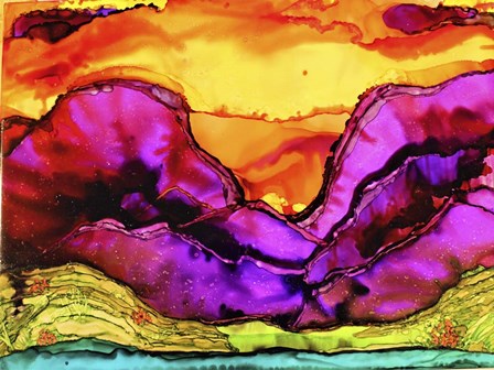 Purple Mountains by Michelle McCullough art print