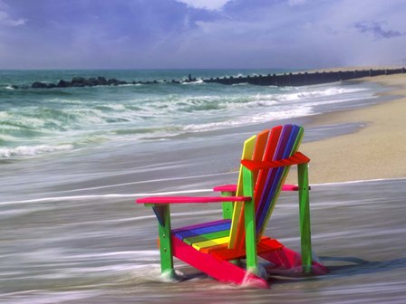 Rainbow Chair by Mike Jones Photo art print
