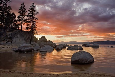 Sand Harbor Sunset orton by Mike Jones Photo art print
