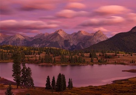 Silverton Lake Dusk by Mike Jones Photo art print