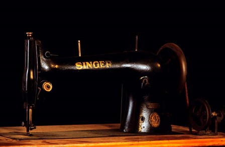 Antique Singer Sewing Machine by Vintage PI art print