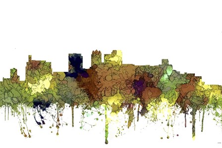 Birmingham Alabama Skyline - Safari Buff by Marlene Watson art print