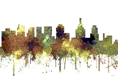 Philadelphia Skyline-Sg-Safari Buff by Marlene Watson art print