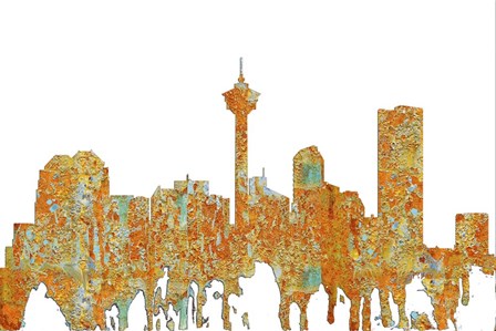 Calgary Alta - Rust by Marlene Watson art print