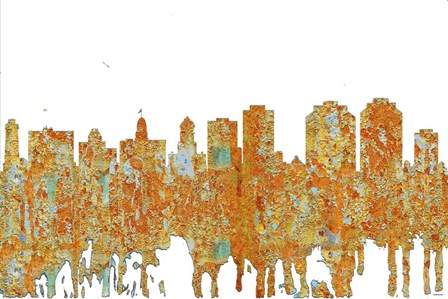 Halifax NSSkyline - Rust by Marlene Watson art print