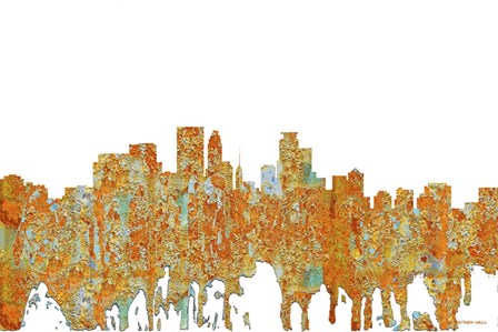 Minneapolis Minnesota - Rust by Marlene Watson art print