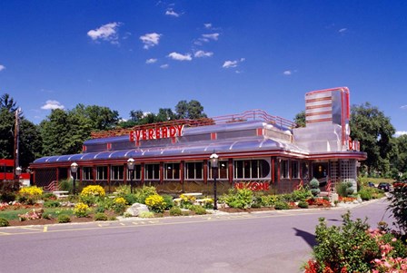 1990S Classic Art Deco Style Diner Hyde Park Ny Usa by Vintage PI art print