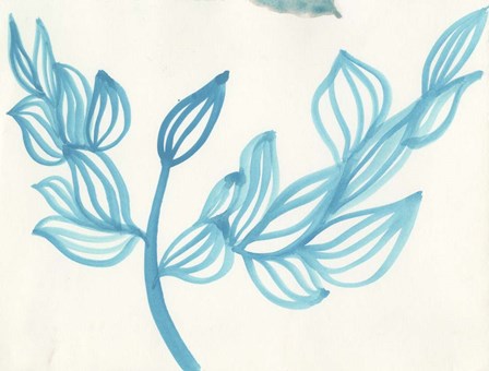 Blooming - blue by Fernanda Franco art print