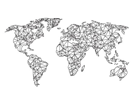 World Wire Map 2 by Naxart art print