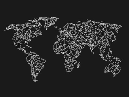 World Wire Map 3 by Naxart art print
