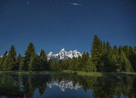 Iridium Flare over Grand Teton by Darren White Photography art print