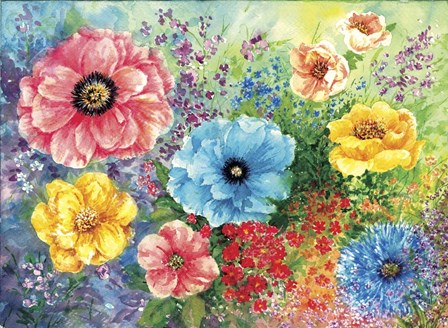 Floral Garden by Sher Sester art print