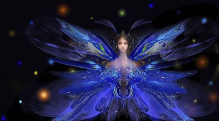Butterfly Blue Princess by RUNA art print