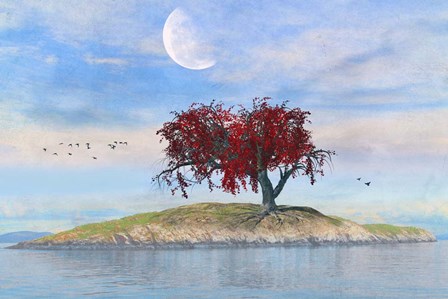 Red Tree by Ata Alishahi art print