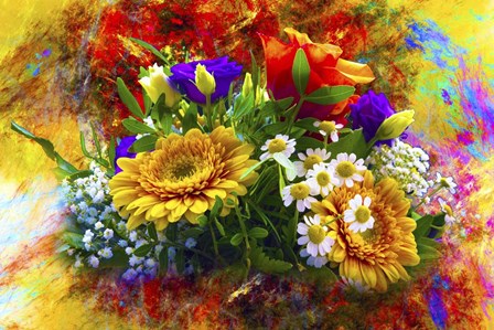 Sarah Flowers by Ata Alishahi art print