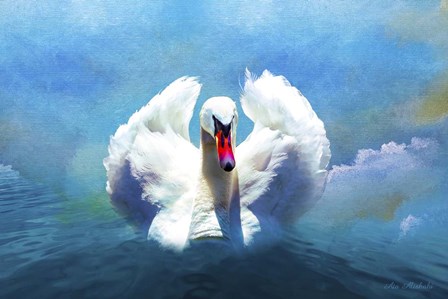 Beautiful Swan by Ata Alishahi art print