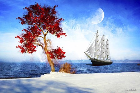 Red Tree K1 by Ata Alishahi art print