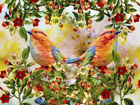 Twin Birds K7 by Ata Alishahi art print
