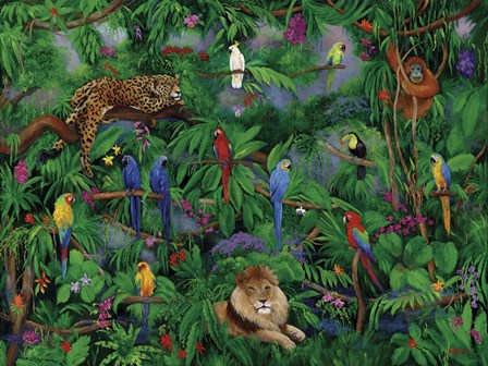 Birds in Paradise by Betty Lou art print