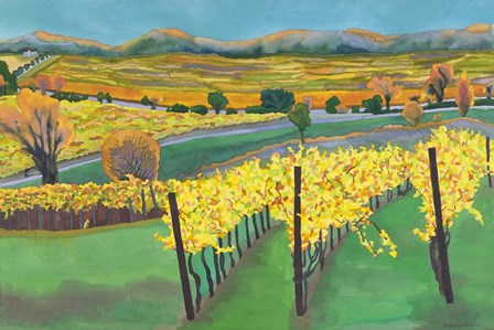 Autumn Vineyard by Carissa Luminess art print