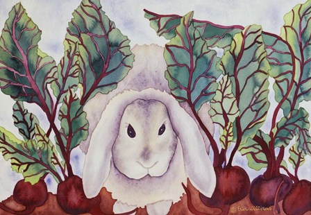 Bunny with Beets by Carissa Luminess art print