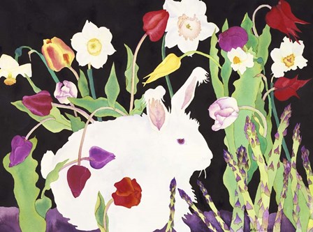 Phoebe with Asparagus by Carissa Luminess art print