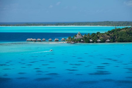 Bungalows on the Beach, Bora Bora, French Polynesia by Panoramic Images art print