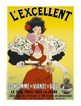 L&#39;excellent, Consomme de Viande de Boeuf by Georges Meunier art print