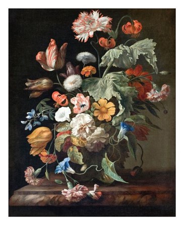 Rachel Ruysch, Still-Life with Flowers by Dutch Florals art print