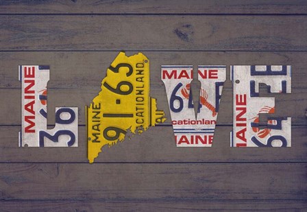 ME State Love by Design Turnpike art print