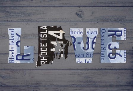 RI State Love by Design Turnpike art print