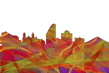 San Jose California Skyline - Summer Swirl by Marlene Watson art print