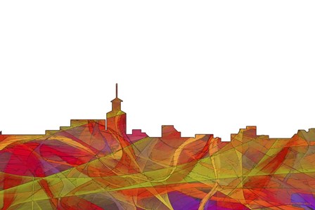 Santa Fe New Mexico Skyline - Summer Swirl by Marlene Watson art print