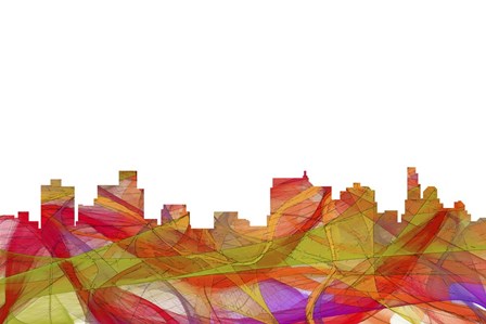 Springfield Illinois Skyline. - Summer Swirljpg by Marlene Watson art print