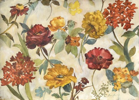 Layered Flowers by Marietta Cohen art print