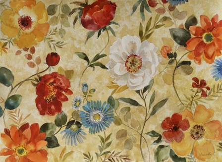 Watercolor Flowers by Marietta Cohen art print