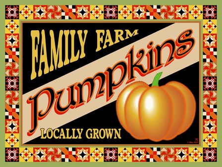 Pumpkin Crate Label by Mark Frost art print