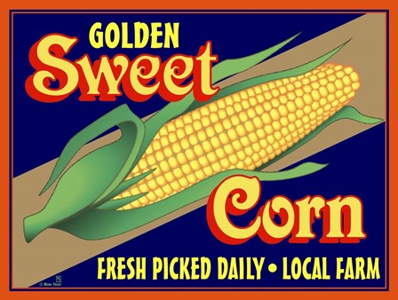 Sweet Corn Crate Label by Mark Frost art print