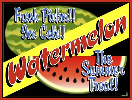 Watermelon Crate Label by Mark Frost art print