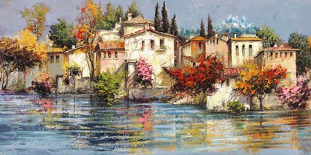 Borgo Italiano by Luigi Florio art print