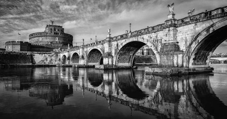 St Angelo Rome Black/White by Duncan art print